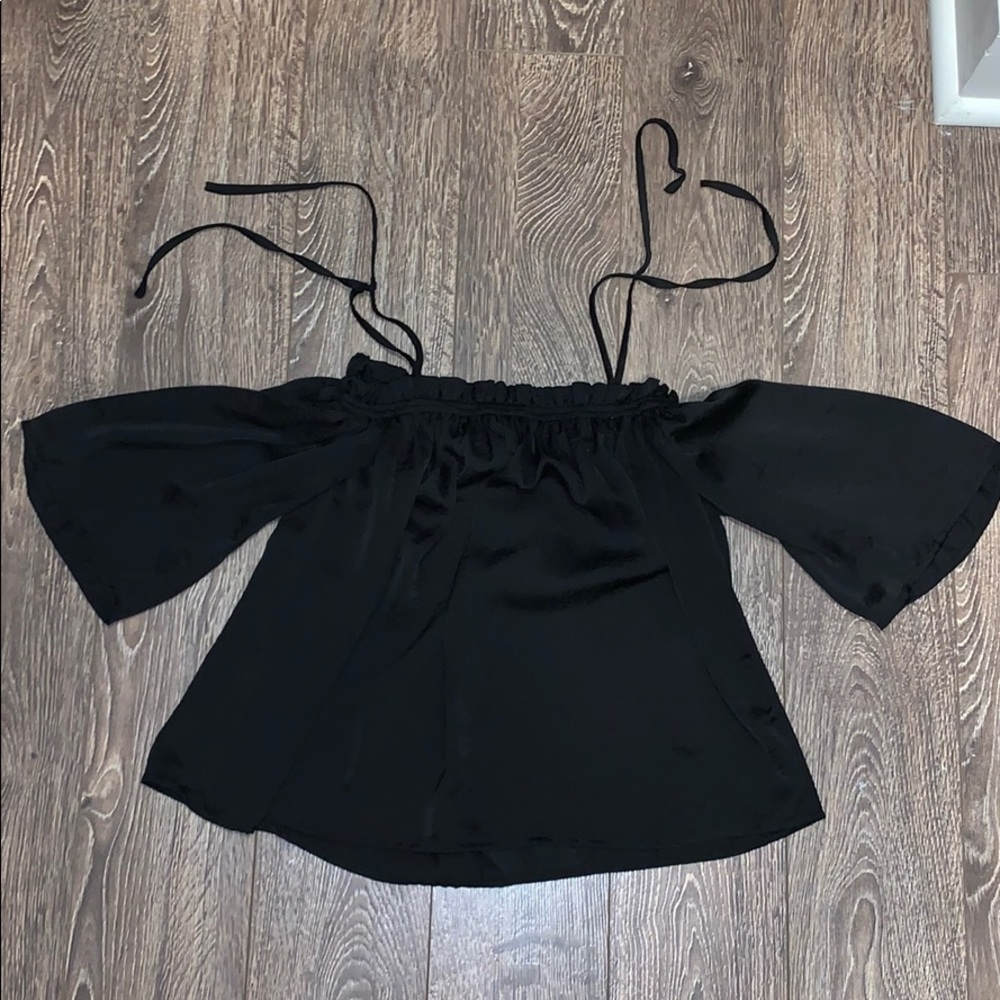 Black off shoulder top